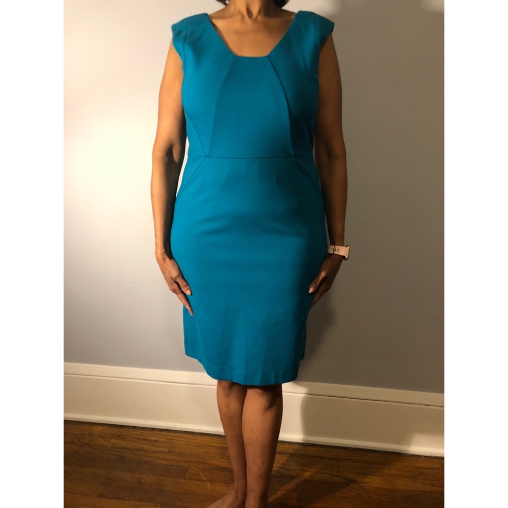 Turquoise Ann Taylor business dress